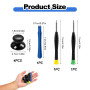 Réparation Joysticks Analogiques, Kit pour Manettes Series X/S, One X/S, One Elite, 4 Thumbsticks + Tournevis T8/T6 + Outil de L