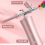 GOEDCH AirBrush Set avec compresseur : pistolet aérographe manuel multi-fonction, aérographe portable rechargeable avec buse de