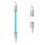 ZEOHBETY Lot de 5 stylos de sculpture pour nail art, outils à double pointe en silicone pour résine, pinceaux en silicone, stylo