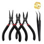 WISEUP Lot de 3 pinces à bijoux – Nez aiguille/chaîne, nez rond et coupe-fil pour bijoux DIY artisanat, réparation et enroulage