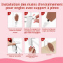Adonafy Main D'Entrainement Manucure - Silikon Main Entrainement Ongles - Flexible Fausse Main pour Ongle pour Débutants Profess