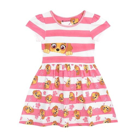 Paw Patrol Robe de Fille Robe en Coton | Tenue d'été Stella