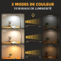 LIBORA Lampe de bureau LED à pince, USB Lampe bureau, noir | 3 modes et 10 niveaux de luminosité, lumière du jour, protection de