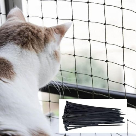 EVBOTGEE Filet pour Chat de Balcon et fenêtre 6x3m, sans perçage, en Nylon Haute résistance, pour terrasse, fenêtres et Portes.