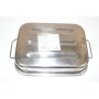 Crealys 500536 Plat, Acier Inoxydable, Gris, 27,5 x 20,5 x 6 cm