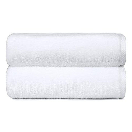 Amazon Basics Lot de 2 Serviettes de bain 100 % coton, 70 x 140 cm | draps de douche