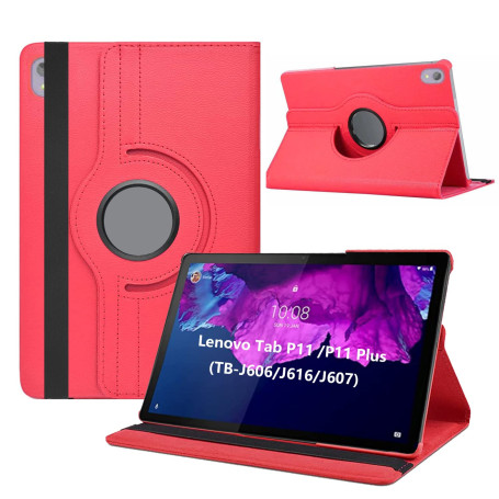 Dlahaby Coque pour Lenovo Tab P11 Plus TB-J616 / Tab P11 TB-J606 11 Pouces,Rotation à 360 degrés en Cuir PU avec Support étui de