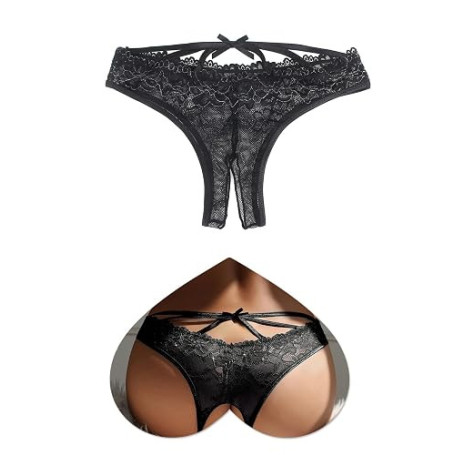 ohmydear String Femme Sexy Chic Ouverte Dentelle Grandes Tailles | Tanga culotte transparent, lingerie élégante, panties tendanc
