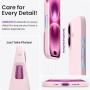 ORNARTO Coque pour iPhone 16 Silicone (Rose) | en Silicone Liquide, Protection Antichoc Complète, Intérieur Doux en Microfibre
