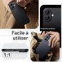 JETech Coque Fine pour iPhone 16, Noir | Protection de l'Objectif Caméra, Finition Mat Ultra-Fine, Étui Housse Design Léger Mini