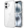 JETech Coque Pailletée pour iPhone 16, Transparent | Design Pailleté Scintillant, Étui Housse Protection Antichoc, Dos Transpare