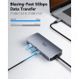 Station d'accueil USB C Dual HDMI, 8 en 1 Docking Station pour 3 Moniteurs | HUB Triple écran 4K60Hz, 2 HDMI, DisplayPort, Ether