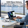 Acer Hub USB C HDMI 4K@60Hz 5 en 1,Adaptateur USB-C vers HDMI | USB A 3.0 et USB-C 5 Gbps, Charge PD 100W, Aluminium+Nylon pour 