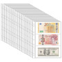 Pochettes de protection pour billets de banque 150 pochettes | Uncle Paul 50 feuilles sans acide pour billets timbres et coupons