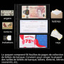 Pochettes de protection pour billets de banque 150 pochettes | Uncle Paul 50 feuilles sans acide pour billets timbres et coupons