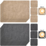 Set de Table et Dessous de Verre Myir JUN, Sets de Table Lot de 6 Lavable Double Face Bicolore en Simili-Cuir, Set Table Antidér