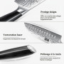 HOSHANHO Couteau Santoku 18 cm, Couteau de Cuisine Japonais Couteau de Chef | Couteau Santoku Professionnel Ultra-Tranchant en A