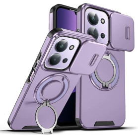 ILING Coque pour Xiaomi Redmi 15C 5G/4G/POCO C85, Texture Mate Militaire Antichoc Rigide PC Housse Silicone TPU Bumper Étui avec
