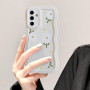UEEBAI Coque pour Samsung Galaxy S24 FE, Wave Frame Marguerite Étui en Silicone Liquide, Housse de Téléphone en Motif de Daisy F