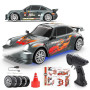 HappyGoLucky Voiture Télécommandée Drift, 1:24 Mini RC Drift Car, 2.4GHz, 4WD, 10-15KM/H, Mini Voiture Télécommandée avec Lumièr
