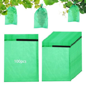 100 Pièces Sachet Protection Raisin: 20x30cm Sac de Protection Fruits | Sachet Protection Fruits pour Potéger Les Grappes de Rai