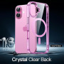 JETech Coque Magnétique pour iPhone 16, Rose | Compatible avec MagSafe, Étui Housse Bumper Antichoc, Résistant aux Rayures, Dos