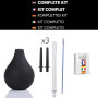 Poire à Lavement Intime Avec Brosse De Nettoyage 225ml - Marque Française - 3 Canules