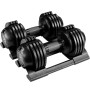 Haltères Réglables 10 kg 20 kg 24 kg, pour la Musculation, Plaques de Poids, l'haltérophilie, l'entraînement à Domicile et à Sal