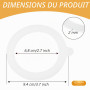 TXXATX 15 Pièces Joint Bocaux Silicone 69x95mm Caoutchouc Bocaux Blanc | Réutilisable, Joint de Rechange, pour Bocaux de Conserv