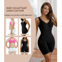 SHAPERX Gaine Ventre Plat Body Sculptant Femme Invisible Combinaison Gainante Shapewear Bodysuit Amincissant Body Short | Aminci