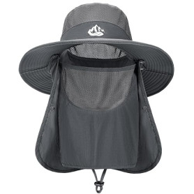Xnova Chapeaux de Randonnée Homme UPF 50+, Décontractés Chapeau avec Amovible Protection de la Nuque, Réglable Pliable Casquette