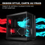 be quiet! Light Base 500 Boîtier PC, Panneaux Avant et latéral entièrement vitrés, Style Aquarium, Conception à Double Chambre, 