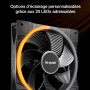 be quiet! Light Wings 140mm PWM Reverse Black ventilateur, 7 pales inversées, pour une admission d'air latérale ou par le bas, A