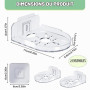 xruc Lot de 2 Étagères Murales pour Caméra, Support Étagère Murale Camera | Support Universel Adhésif pour Babyphone, Sans Perça