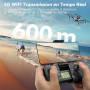 Drone avec Camera 4K Professionnel pour Adultes, GPS Drone pour Adultes, 54 Min de Vol, Résistant au Vent, Moteur Brushless, Sui