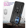 BestST Coque pour Huawei Honor X7 + 9H Verre trempé, étui Protection TPU/PC Souple Durable avec Support de 360° Rotation Anneau