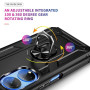 BestST Coque pour Huawei Honor X7 + 9H Verre trempé, étui Protection TPU/PC Souple Durable avec Support de 360° Rotation Anneau