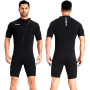 ZCCO Combinaison Shorty en néoprène de 3 mm pour Homme, Fermeture éclair à l'avant, pour la plongée, la Natation, Le Surf, la pl