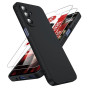 LeYi Coque pour Samsung Galaxy A17 5G Anneau avec 2*Verre Trempé, Housse de Protection en Souple Silicone Liquide, Etui Antichoc