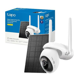 Tapo 4K Camera 4G Exterieur sans Fil Solaire 360° IA intégrée,C665G KIT | Reconnaissance Faciale,Mode AOV Capture 24/7,Vision No