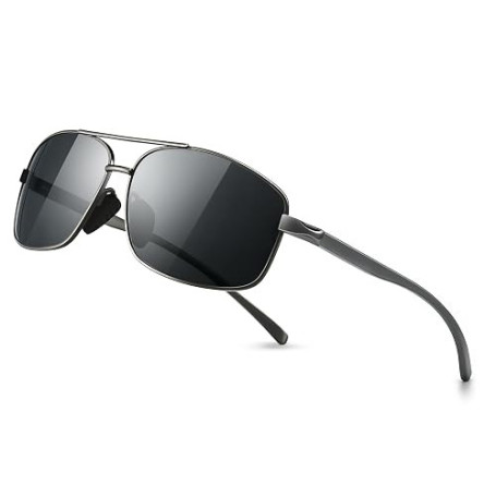 SUNGAIT Lunettes de soleil polarisées rectangulaires ultra légères UV400 Protection