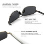 SUNGAIT Lunettes de soleil polarisées rectangulaires ultra légères UV400 Protection