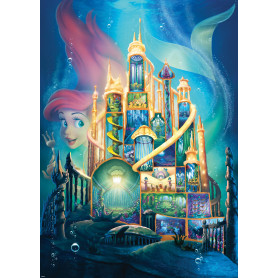 Ravensburger - Puzzle Adulte - Puzzle 1000 pièces - Ariel (Collection Château des Disney Princesses) - Adultes et Enfants dès 14
