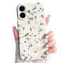 NITITOP Coque pour iPhone 16 Mignon Floral Fleur à Pétales, Blanc | Vintage Adorable Flower, pour Femme Fille, Housse de protect