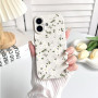 NITITOP Coque pour iPhone 16 Mignon Floral Fleur à Pétales, Blanc | Vintage Adorable Flower, pour Femme Fille, Housse de protect