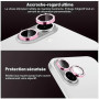 Oelrstfe Caméra Arrière Protection pour iPhone 16/16 Plus Verre Trempé,Pailleté Protecteur Objectif Lentille,9H Dureté HD Défini