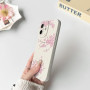 NITITOP Coque pour iPhone 16 Fleur Cerisier Motif, Blanc Rose | Aesthetic Floral Imprimé, Mignon et Esthétique, pour Femmes Fill