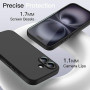 JETech Coque Silicone Magnétique pour iPhone 16, Noir | Compatible avec MagSafe, Toucher Soyeux, Protection Complète de l'Object