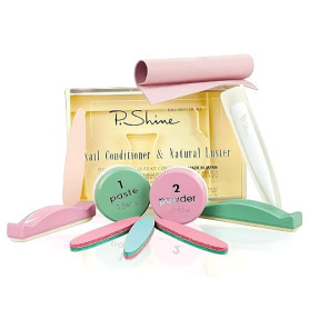 INLAQ® P-SHINE Set de manucure japonais : l'art traditionnel pour une finition brillante et des ongles sains avec des soins des