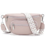 Sasrymnl sac banane femme Beige sac bandoulière femme cuir vegan sacoche banane bandouliere tendance Bandoulière amovible et rég